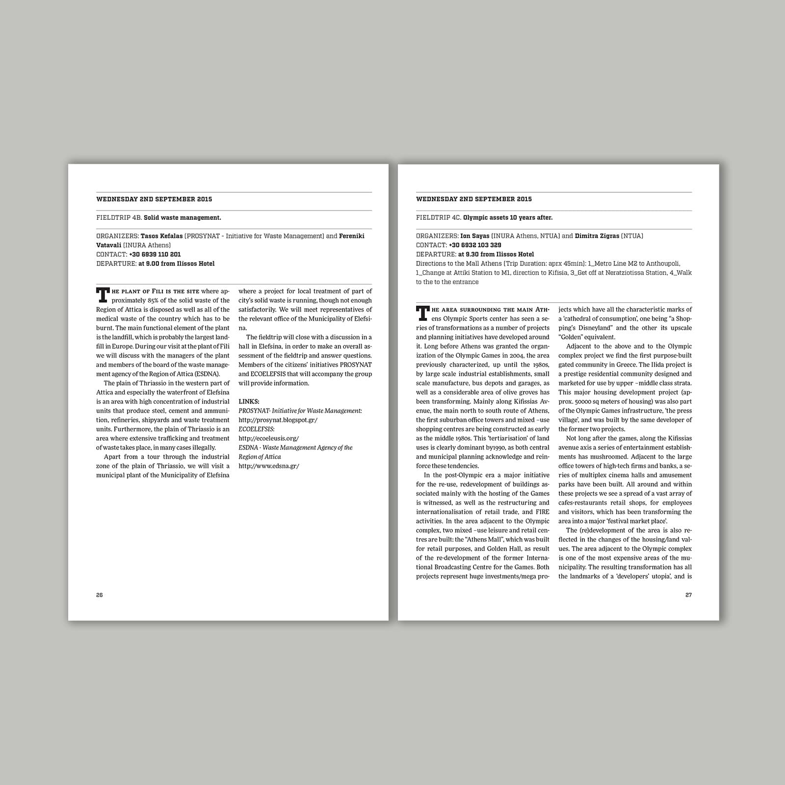 Inura Athens 2015: Conference booklet