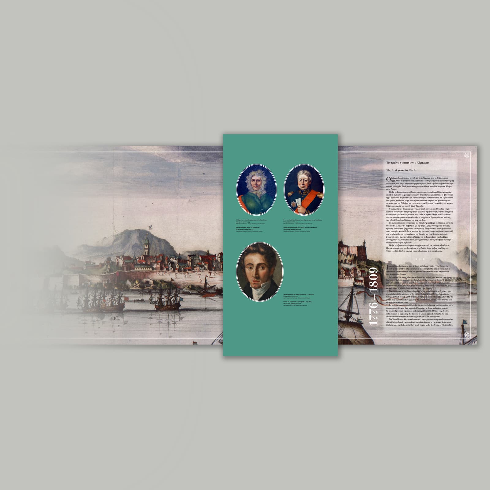 Ioannis Kapodistrias - Routes in his History: Panel composition