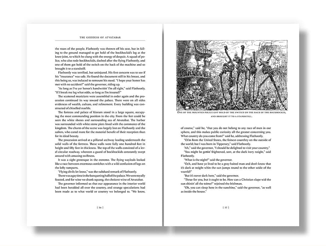 Scientific Romances: The Goddess of Atvatabar - book page spread