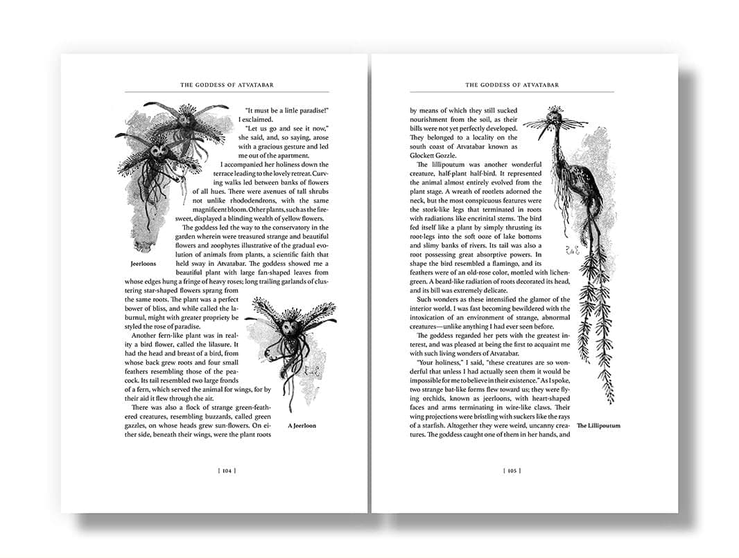Scientific Romances: The Goddess of Atvatabar - book page spread