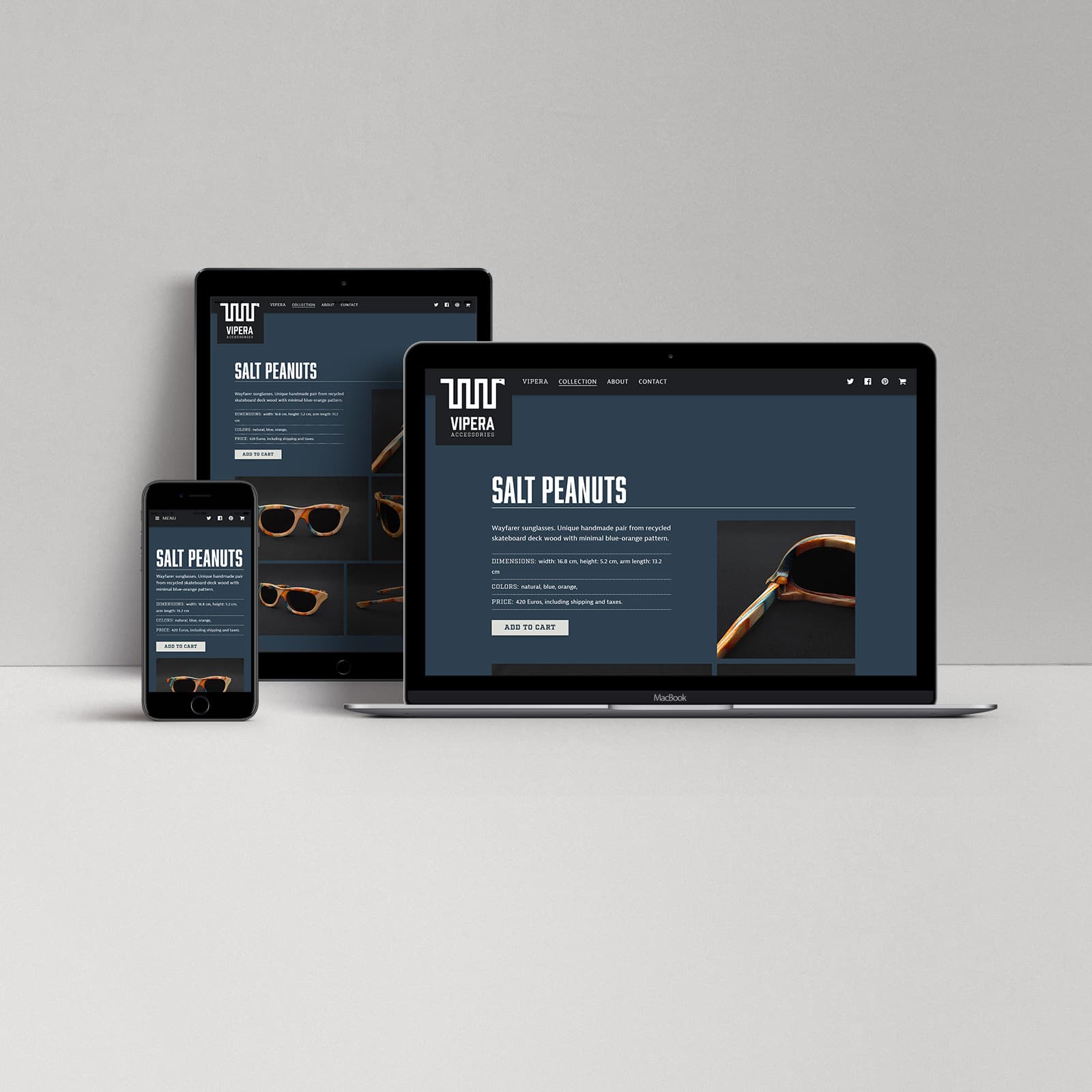 Vipera: Website product page